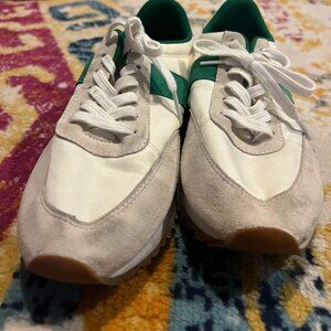 J.Crew Green White Retro Low Top Sneakers